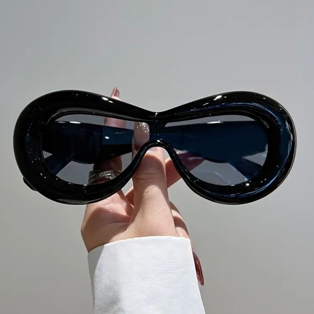 Futuristic Inflated Cat Eye Sunglasses Oval Oversized unisex